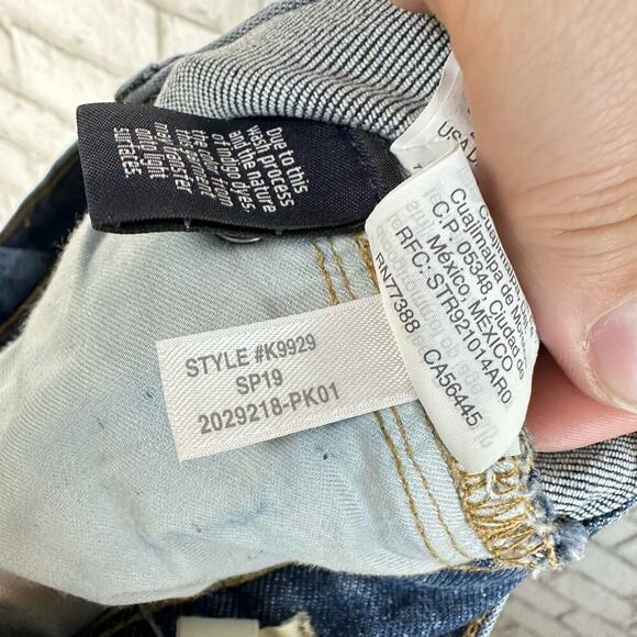 Madewell Jeans The Momjean Mom Style High Waist Straight Leg Distressed Blue 26 - Picture 10 of 13